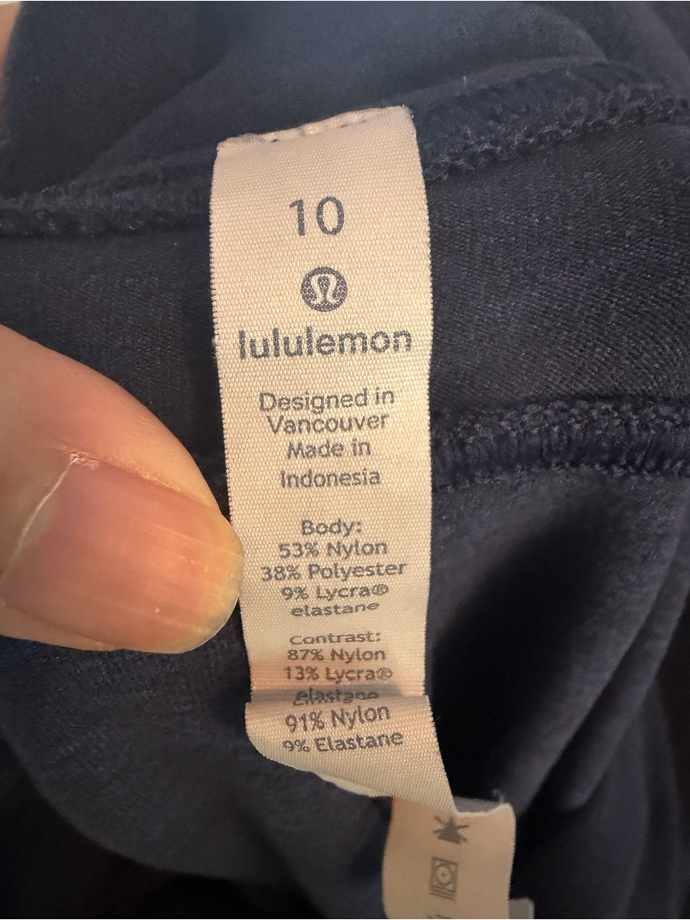 Lululemon Navy Cropped Jogger Yoga Pants Size 10 - Picture 5 of 8